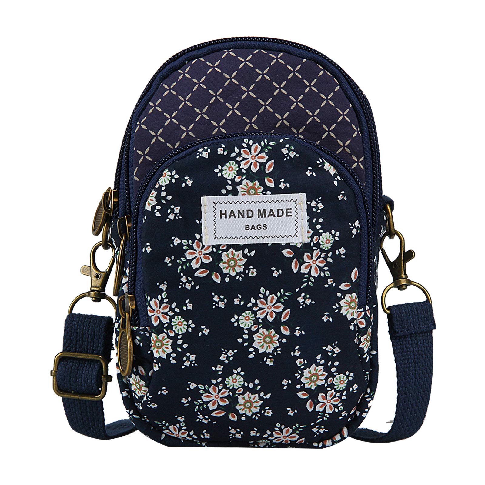 Techcircle Floral Crossbody Purse for Women & Teens - Mini Canvas Shoulder Bag for Everyday Use, Travel & Shopping