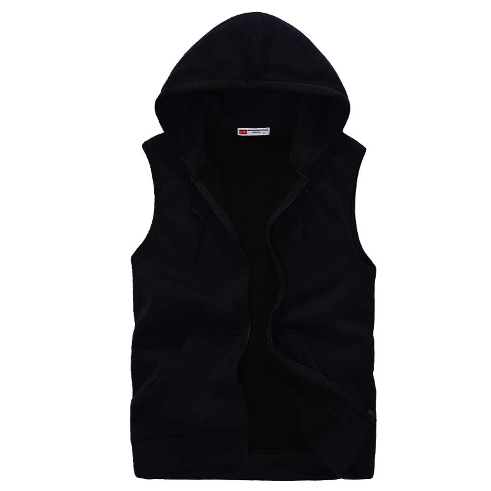 Men's Camouflage Hooded Vest - Winter Warm Fleece Lined Jacket for Outdoor Hunting & Hiking | Water-Resistant Lightweight Coat for Camping & Casual Wear