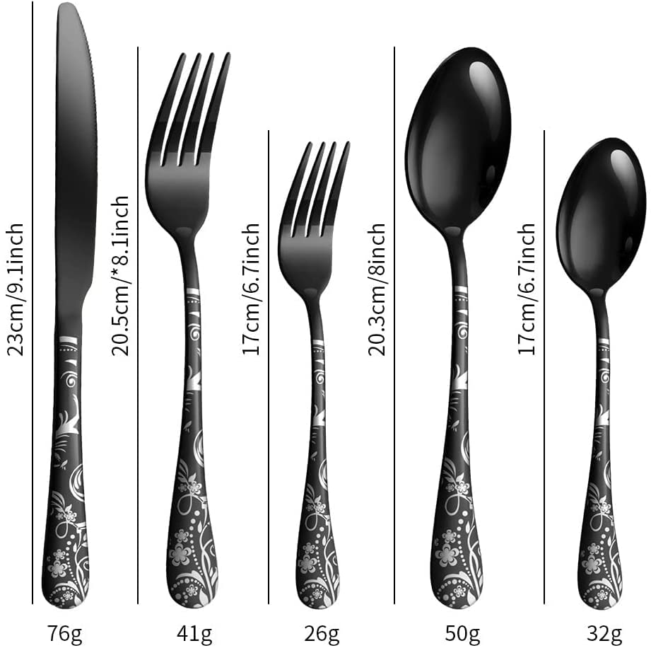 120-Piece Gold Silverware Set for 24 - Stainless Steel Flatware Cutlery Set with Steak Knives, Forks & Spoons - Unique Pattern Design, Dishwasher Safe - Perfect for Weddings, Dinner Parties & Upscale Dining