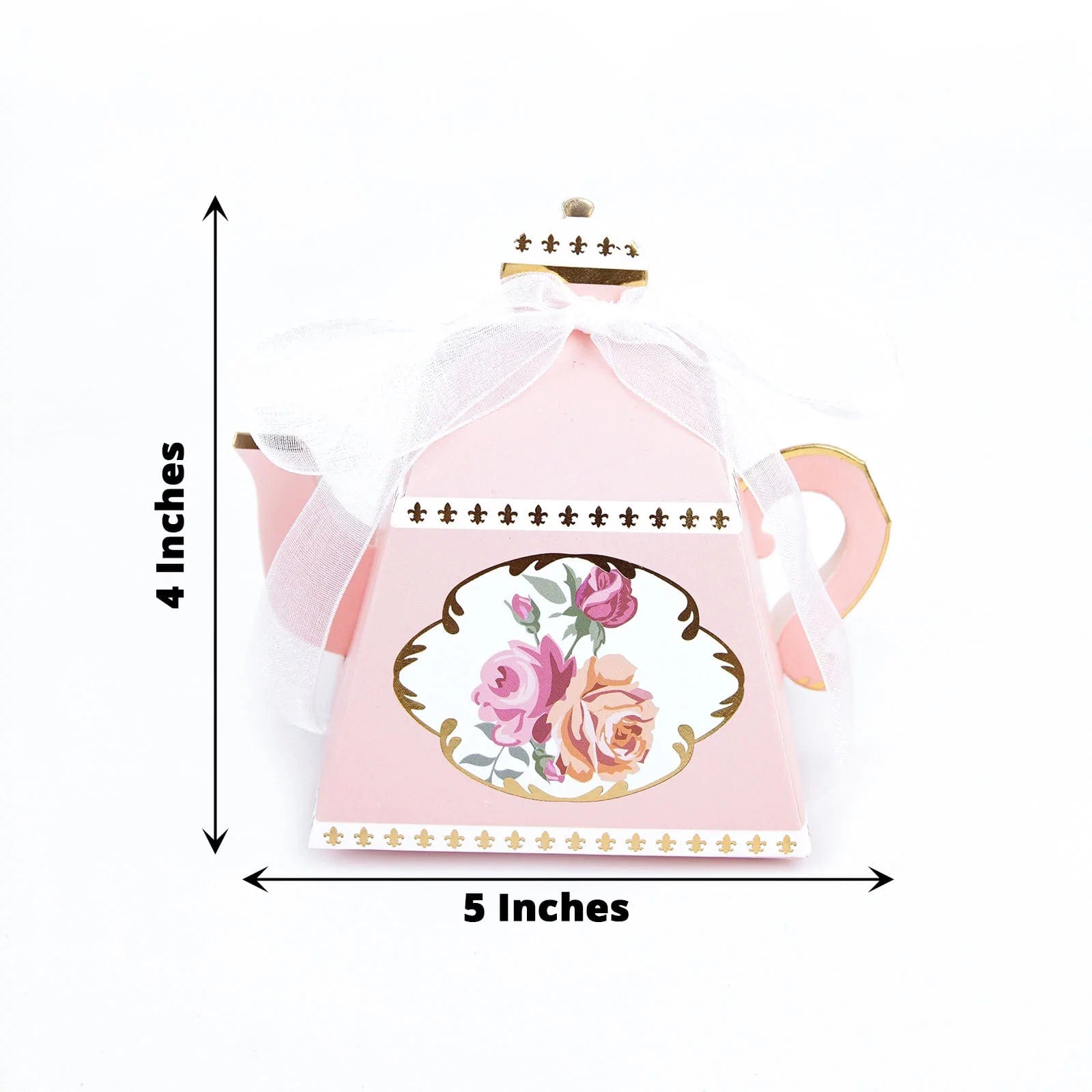 25 Mini Teapot Wedding Favors with Ribbon - Elegant Tea Party Favors for Bridal Shower, Baby Shower & Special Events