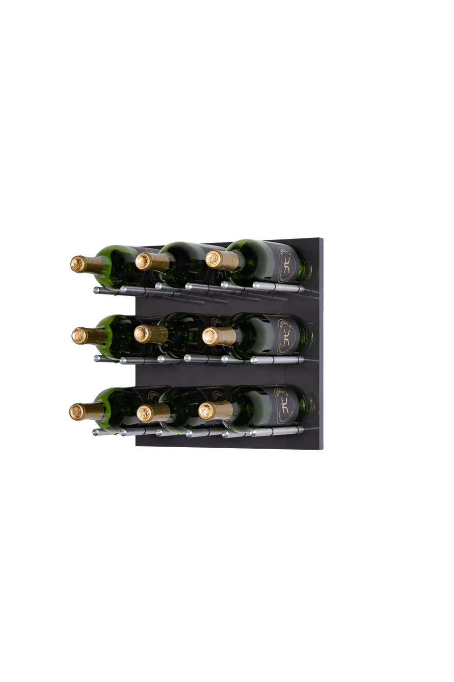 Kessick Wine as Art 14x14 High Gloss Panel Wine Rack - Modern Wall Mounted Wine Storage for Kitchen, Dining Room & Home Bar Decor