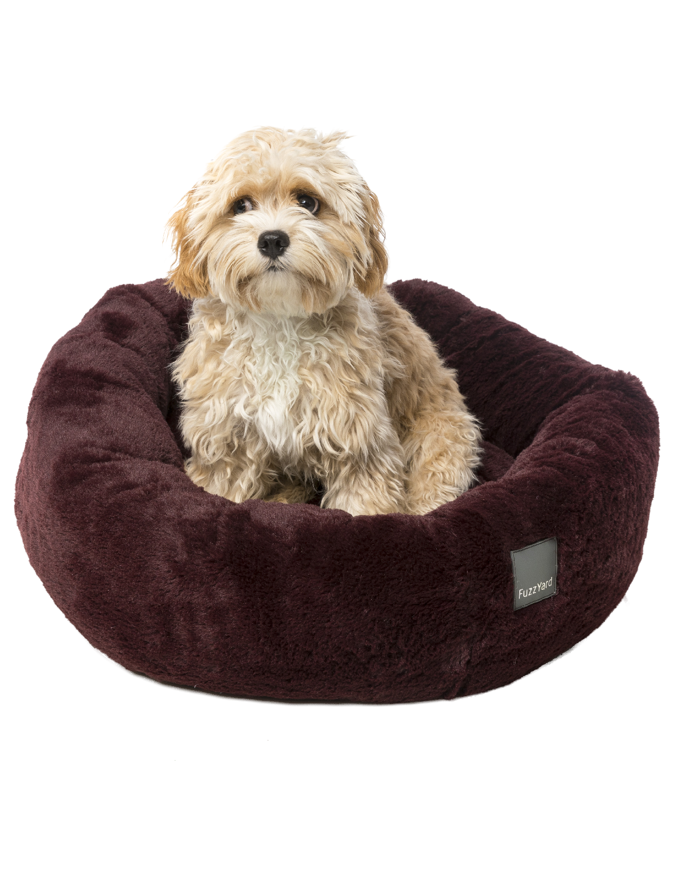 Fuzzyard Eskimo Dog Bed - Cozy Plush Pet Bed for Small, Medium & Large Dogs - Warm Winter Dog Bed for Indoor & Outdoor Use - Merlot Red Color