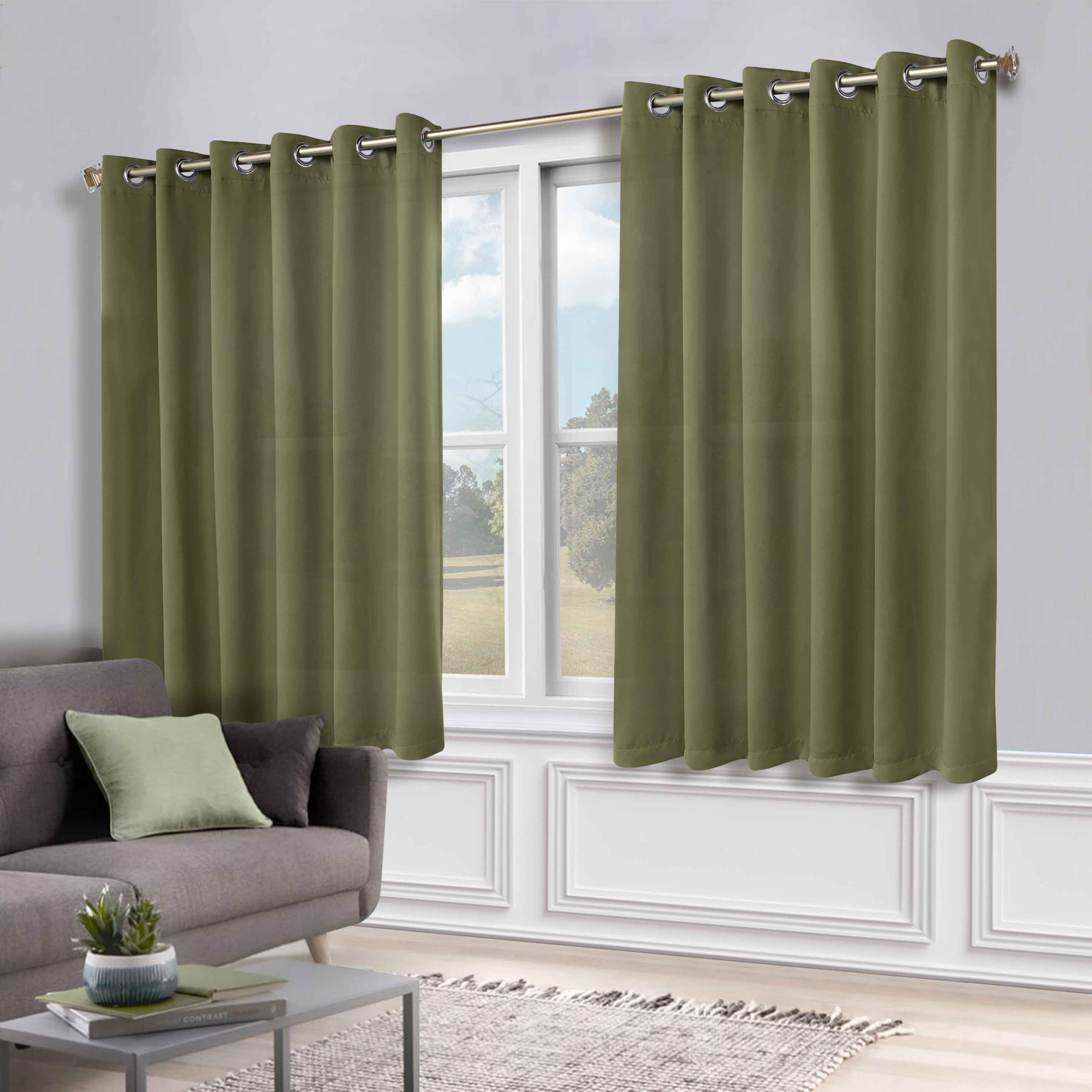 Classic Modern Solid Blackout Curtain Panels - Set of 2 for Bedroom & Living Room - Light Blocking Thermal Insulated Window Drapes for Home Decor