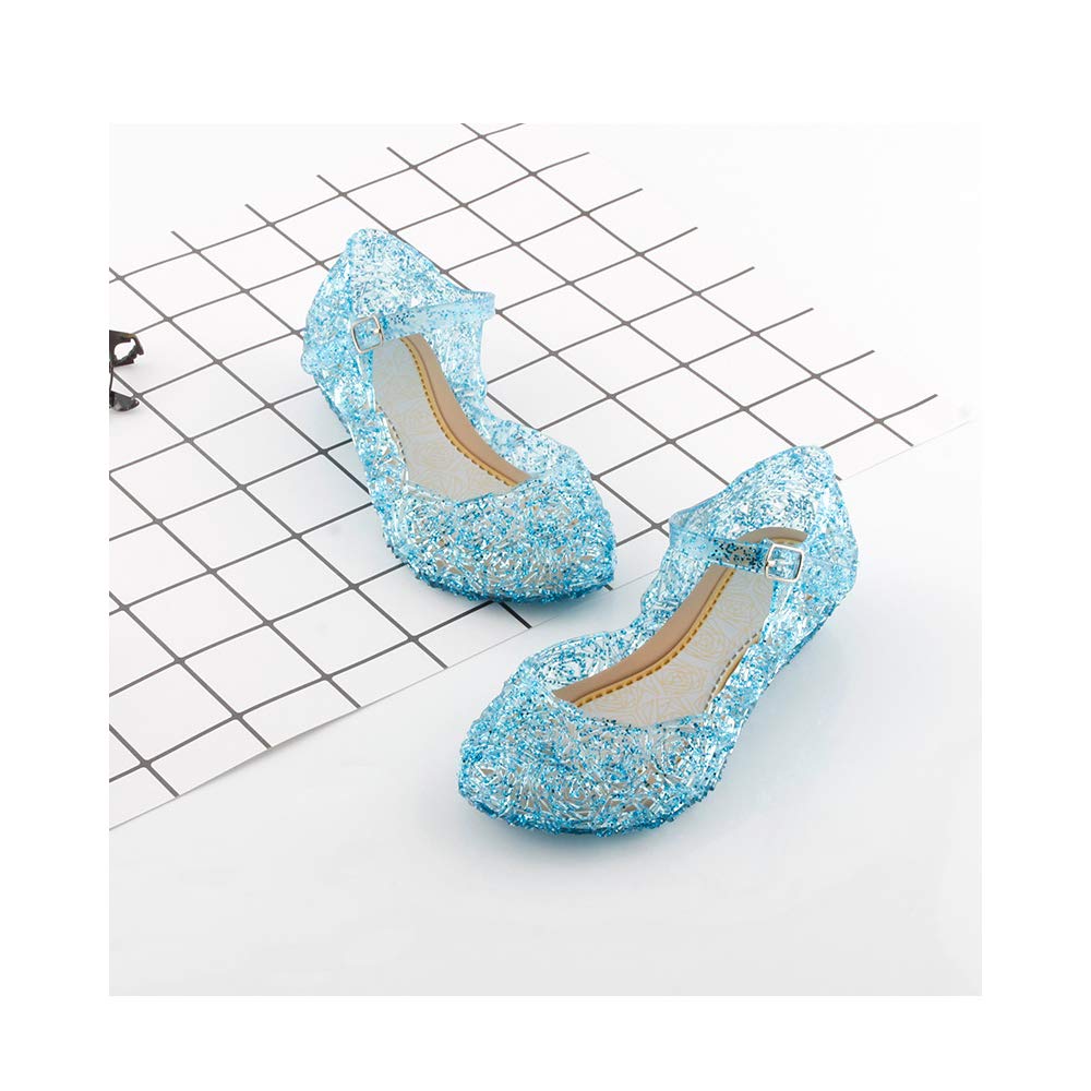 TechCity Princess Girls Sandals - Kids Toddler Mary Jane Jelly Shoes for Dress Up, Dance Party & Cosplay | Perfect for Birthday Parties, School Plays & Costume Events
