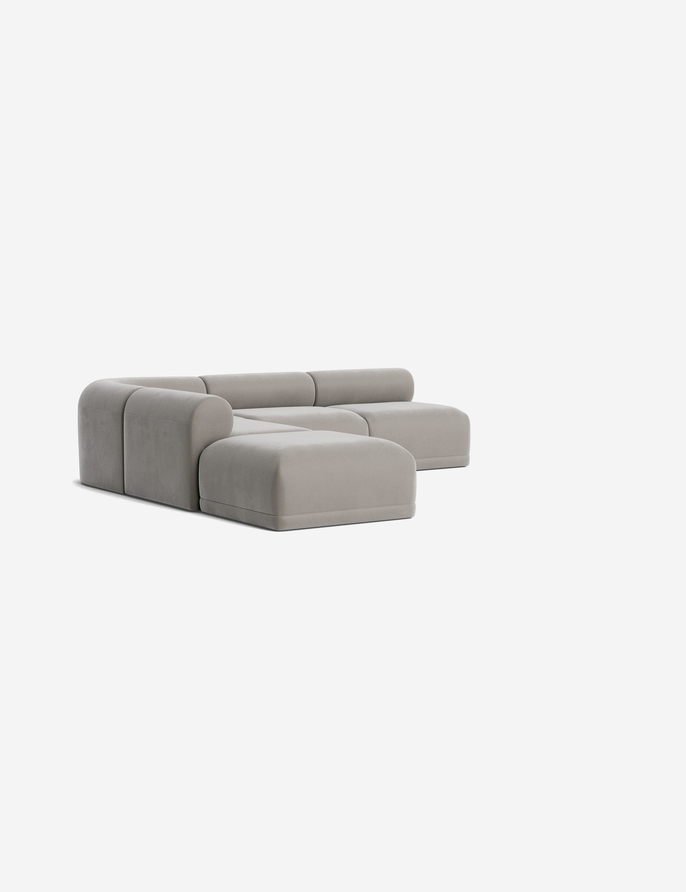 Modern Carson Sectional Sofa with Ottoman - Comfortable L-Shaped Couch for Living Room, Family Room & Home Theater - Perfect for Relaxing, Entertaining & Movie Nights