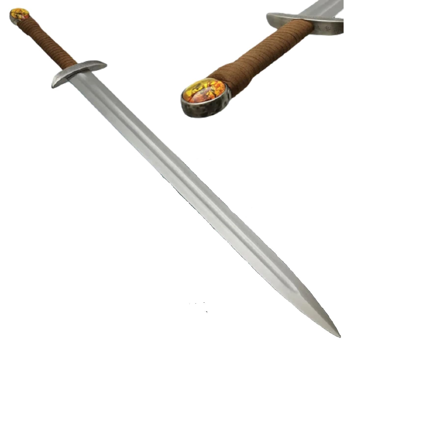 Uhtred's Steel Sword from The Last Kingdom - Functional Viking War Sword with Sheath | Handcrafted Warrior Seax for Hunting, Reenactment & Collecting | Perfect Medieval Gift for Men & History Enthusiasts
