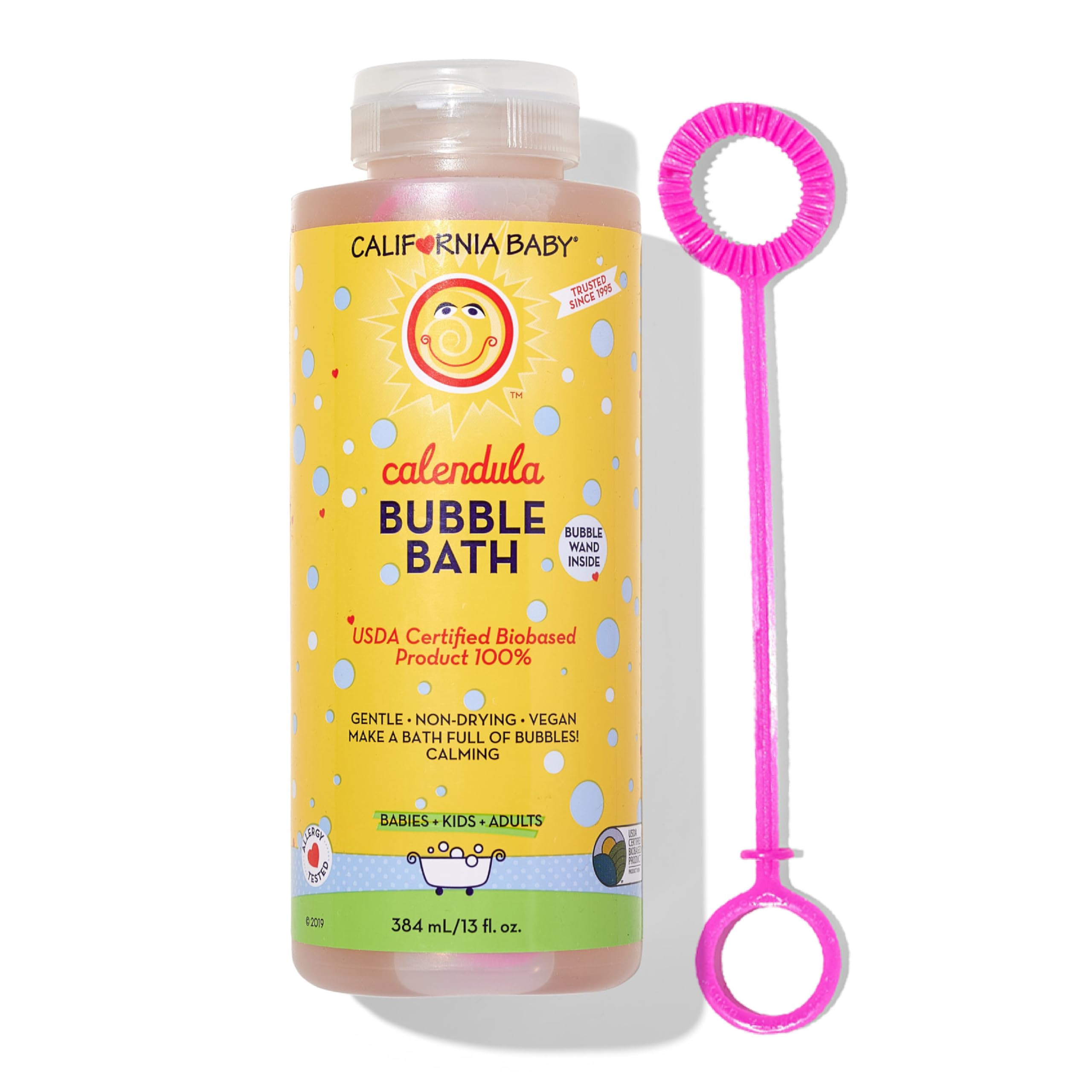 California Baby Calendula Aromatherapy Bubble Bath - 13 fl oz (390 ml) - Soothing Natural Baby Wash for Sensitive Skin & Relaxing Bath Time for Kids