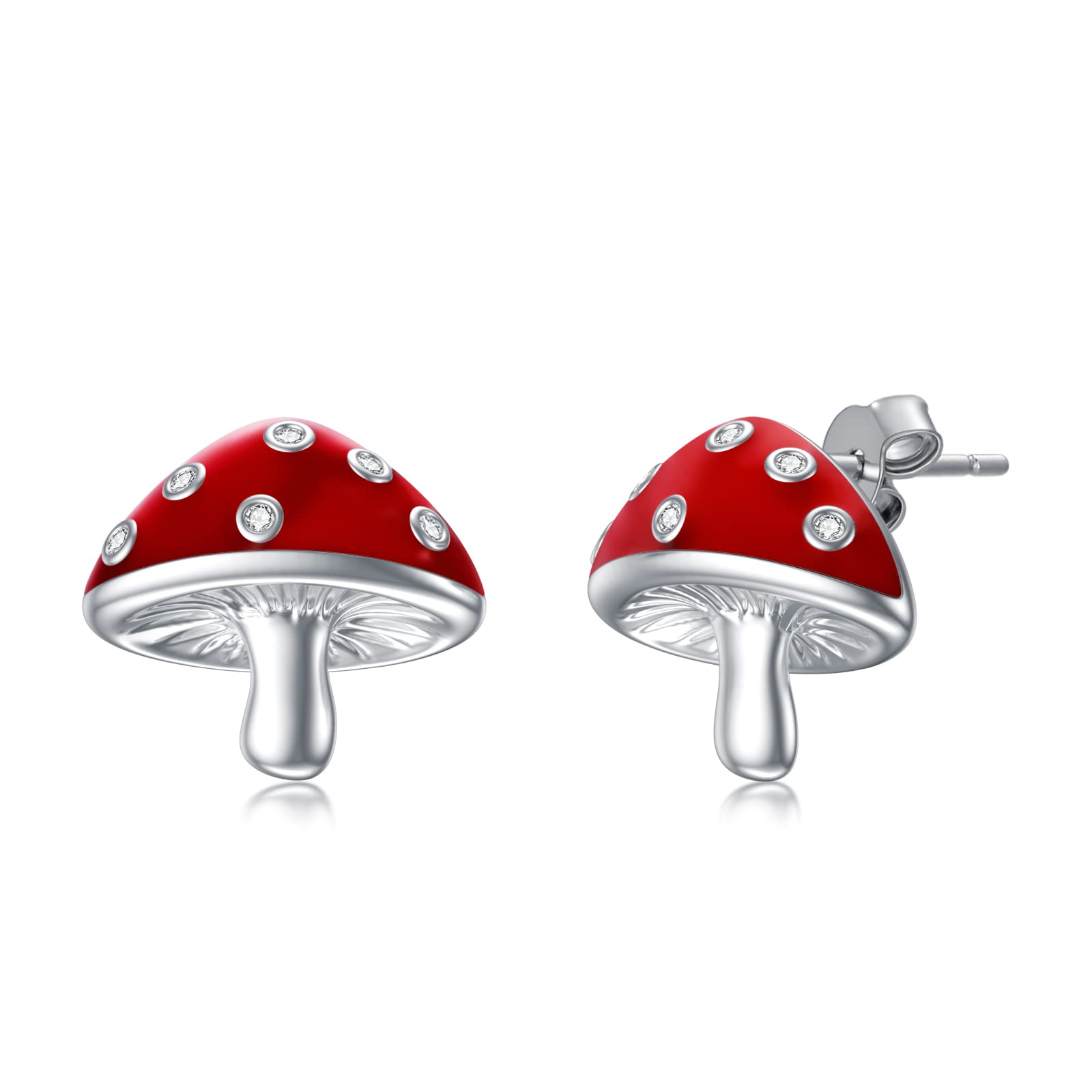 Sterling Silver Fruit Stud Earrings - Cherry, Lemon, Watermelon, Pineapple, Strawberry, Mushroom, Cheese, Cupcake & Donut Designs | Hypoallergenic Jewelry Gifts for Women & Girls | Perfect for Everyday Wear, Parties & Unique Fashion Statements