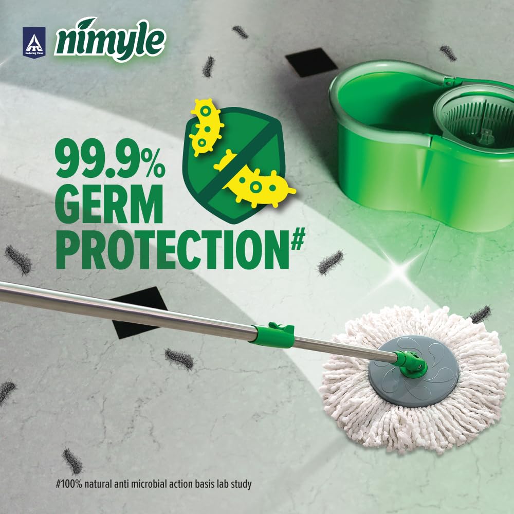 Nimyle ITC's Eco-Friendly Herbal Floor Cleaner Liquid 2L - Natural Neem Power for 99.9% Antibacterial Protection | Multi-Surface Cleaner for Hardwood, Tile & Vinyl Floors | Safe for Homes, Offices & Schools