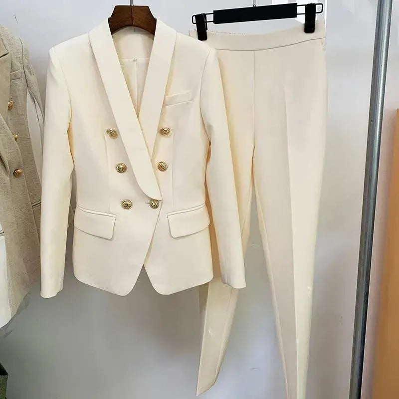 Stylish Women's Lapel Pantsuits - Professional Office Wear & Formal Business Attire for Career Women