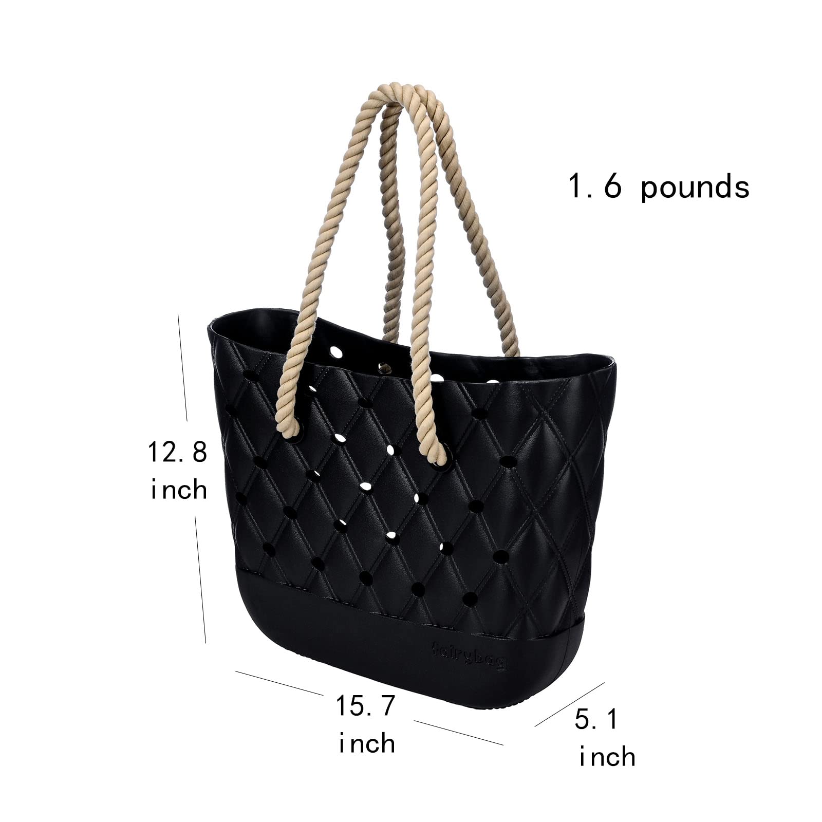 Waterproof Beach Tote Bag - Durable EVA Open Handbag for Swimming, Pool, Gym & Travel - Lightweight Washable Sports Bag with Drain Holes | Perfect for Beach Days, Boat Trips & Workout Sessions