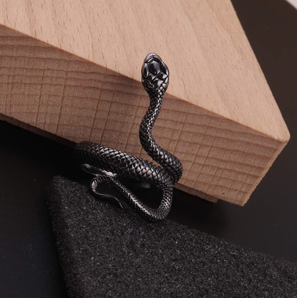 HIIXHC Adjustable Snake Rings for Women & Men - Vintage Animal Jewelry, Fashion Statement Rings - Perfect for Halloween, Gothic Style, and Boho Outfits