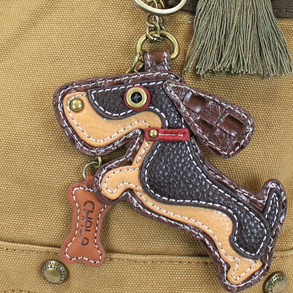 Chala Patch Crossbody Bag - Wiener Dog Design - Stylish Brown Leather Purse for Women - Perfect for Daily Use, Travel & Casual Outings