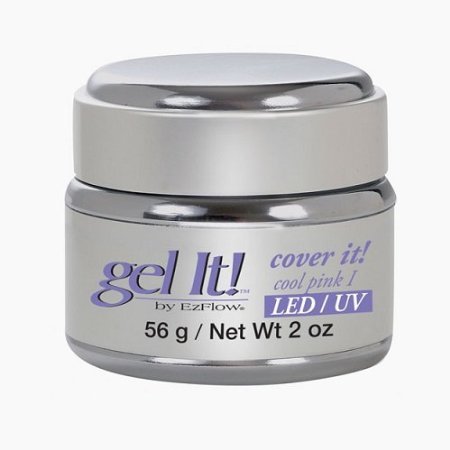 Ezflow Gel It! Cover It! Cool Pink I LED/UV Gel Polish - 2oz (56g) - 42370 - Professional Nail Art for Salon & Home Manicure