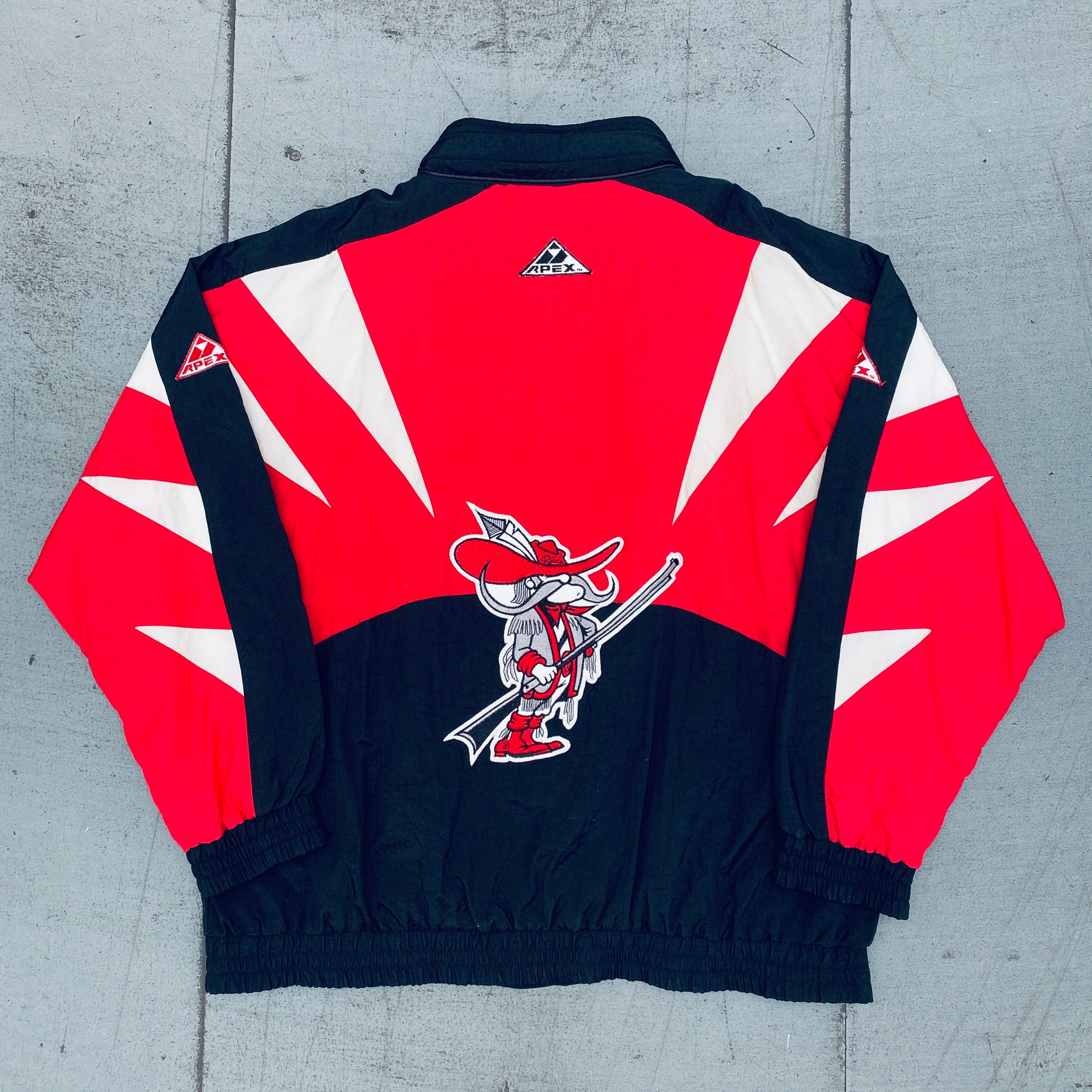 UNLV Rebels 1990s Apex One Sharktooth Full-Zip Lightweight Jacket - XL Size - Vintage College Sports Apparel for Game Day & Casual Wear