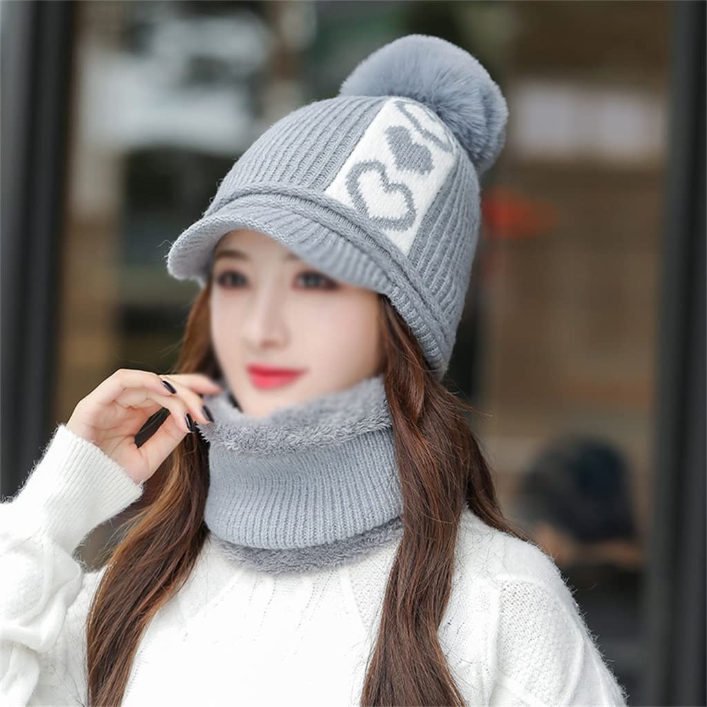 Women's Winter Knit Hat and Scarf Set - Warm Windproof Beanie & Infinity Scarf for Cold Weather - Perfect for Outdoor Activities, Skiing, Snowboarding & Daily Winter Wear