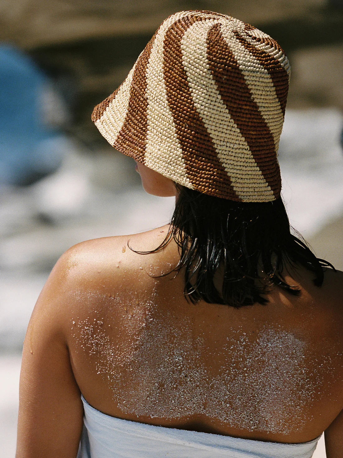 Stylish Cyla Bucket Hat for Women & Men - Cream & Chocolate Color - Perfect for Beach, Hiking, and Outdoor Activities