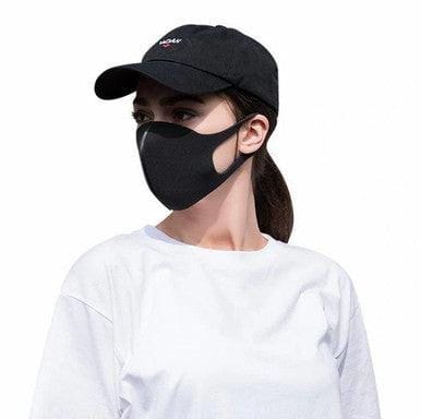 Black Cotton Anti-Bacterial Breathable Face Mask - Reusable & Washable for Daily Protection, Outdoor Activities & Travel