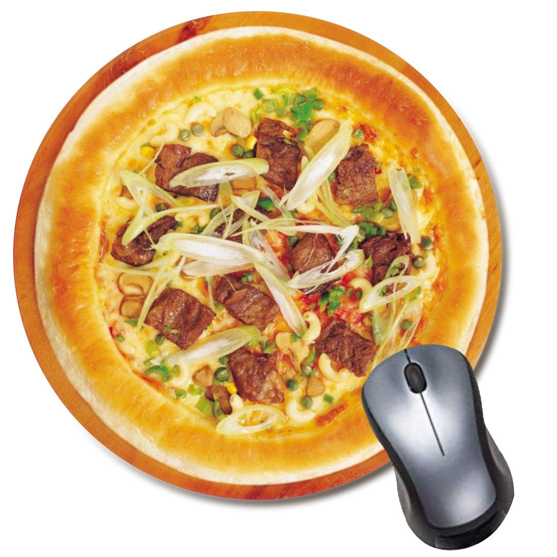Non-Slip Round Pizza Mouse Pad for Office & Gaming - Cute Funny Gift for Coworkers, Teachers - Perfect for Desks, Workstations & Gaming Setups