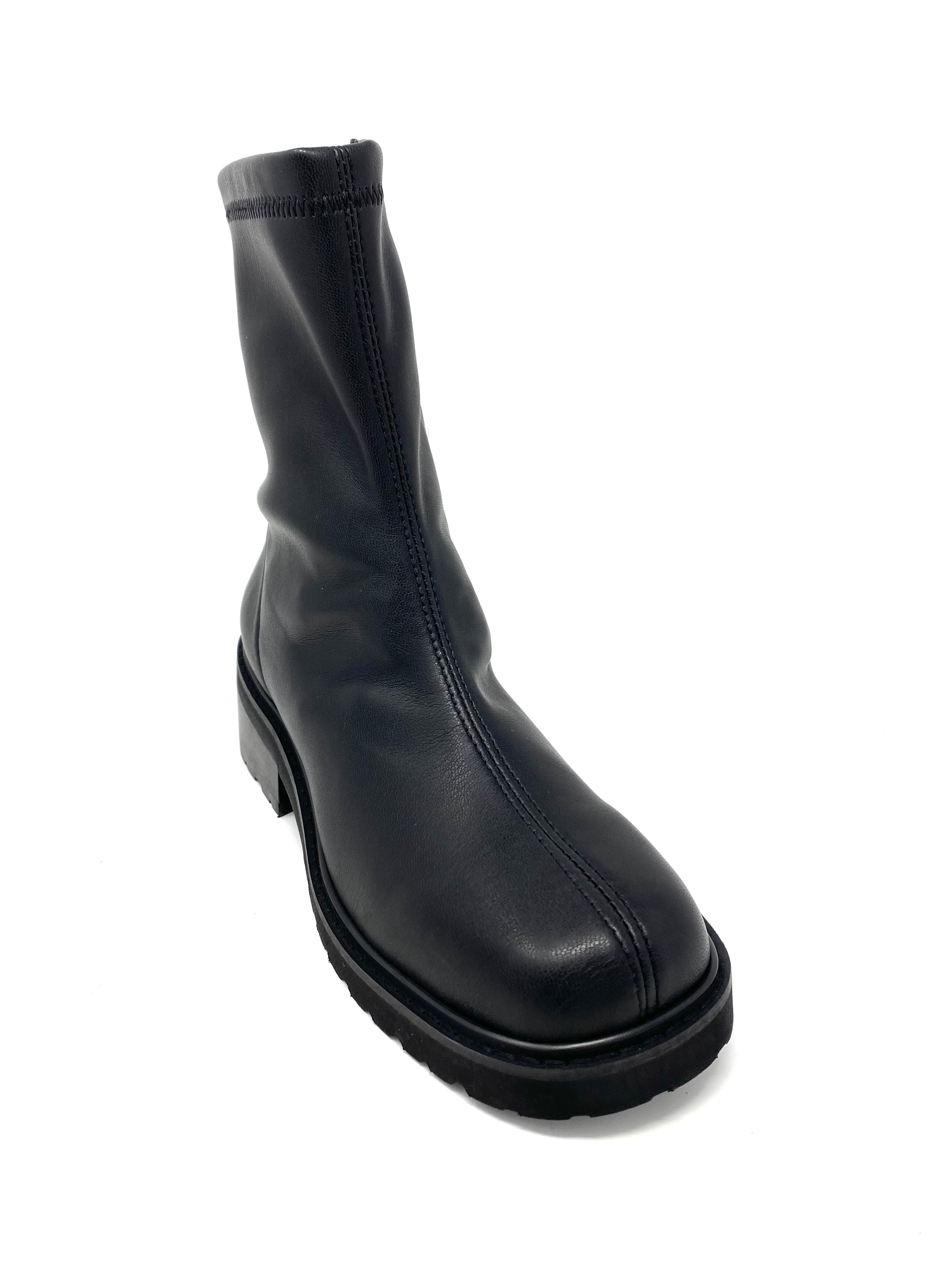 Novacas Erica Stretch Boots for Women - Black Leather Ankle Boots with Comfortable Stretch Fit - Perfect for Casual Wear, Office & Night Out