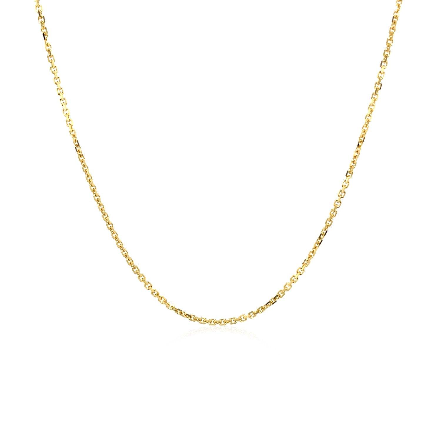 10K Yellow Gold Adjustable Cable Chain Necklace 0.9mm Thin Dainty Chain for Women - Perfect for Layering, Everyday Wear & Gift Giving