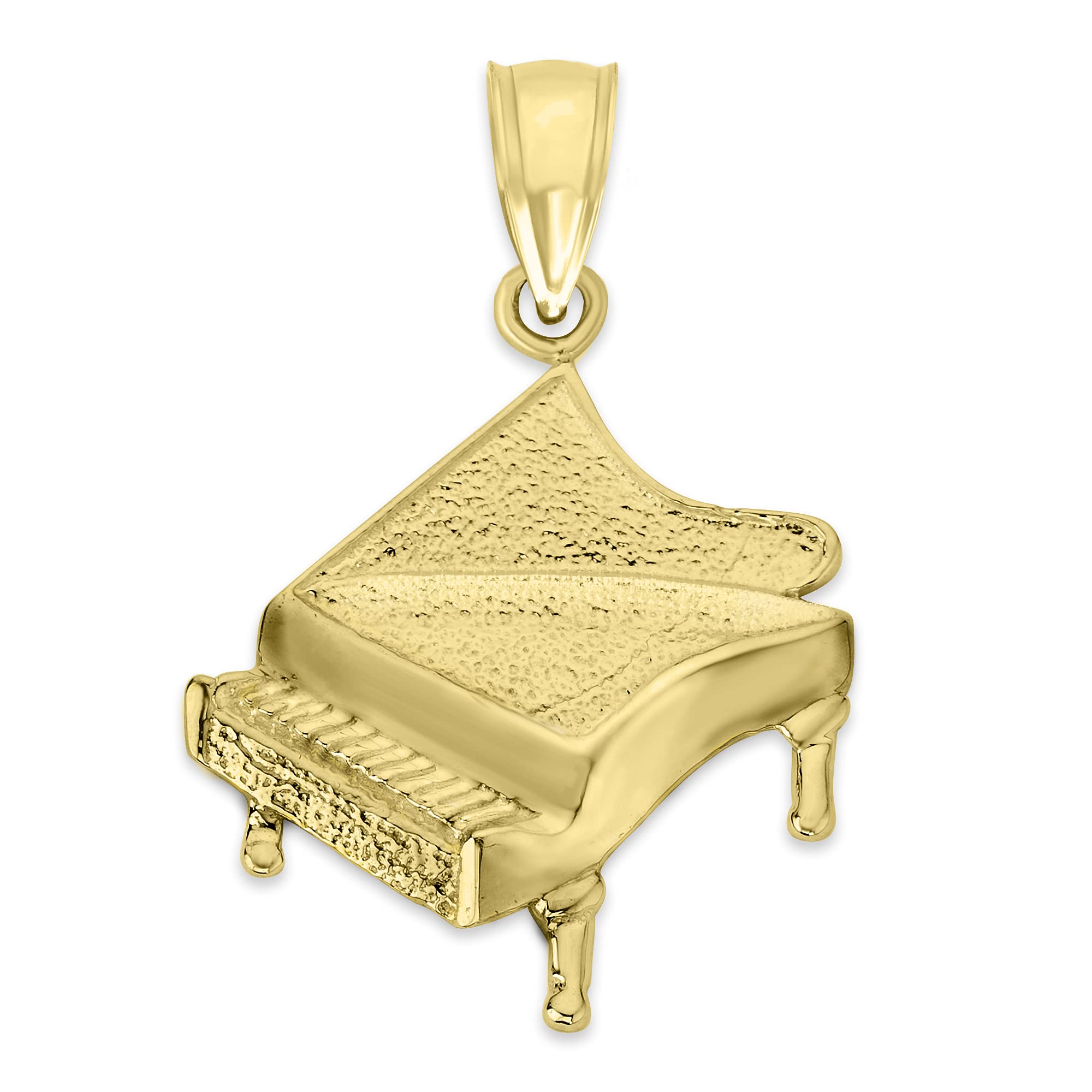 10K Real Solid Gold Piano Pendant Necklace - Elegant Music Note Jewelry for Women - Perfect Pianist Gift for Birthday, Anniversary & Graduation - Ideal for Concerts, Recitals & Special Occasions