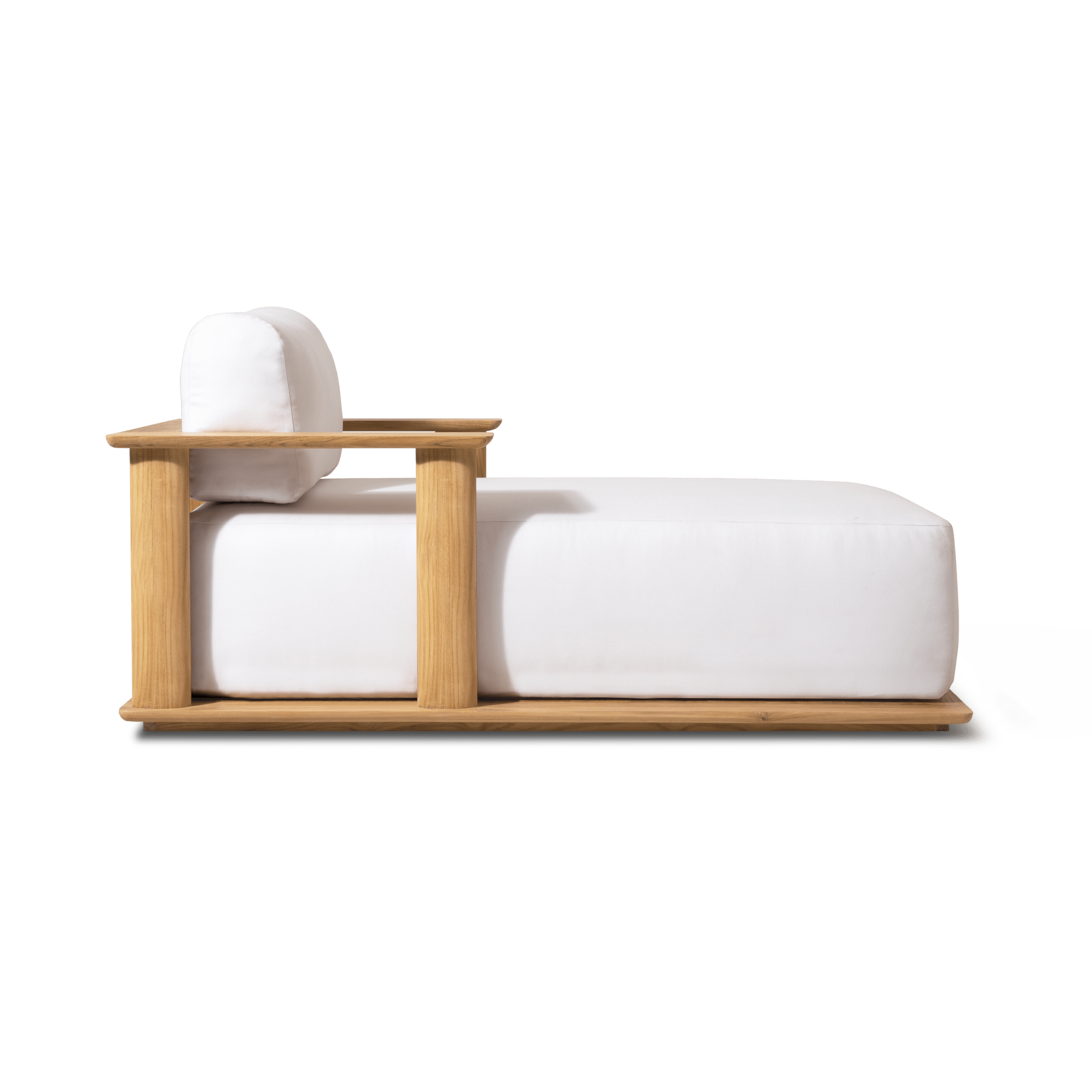 Premium Newport Teak Fixed Chaise Lounge - Durable Outdoor Patio Furniture for Poolside, Garden & Backyard Relaxation