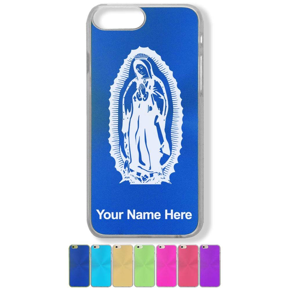 Virgin of Guadalupe iPhone 7 Plus & 8 Plus Case with Custom Engraving - Religious Protection for Catholic Devotees & Perfect Gift for Baptisms, First Communions