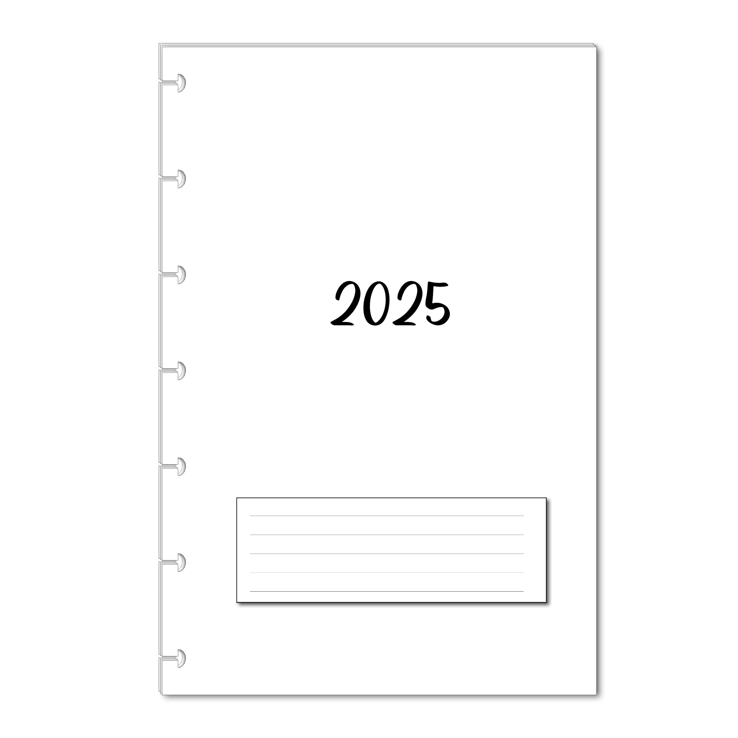 2025 Monthly Planner Refills for 7-Disc Mini Happy Planners & NOTIQ Mini Capsule (S6) - 4.5 x 7 Inches - Minimalist Design - Perfect for Organizing Schedules, Tracking Goals, and Daily Planning at Home or Office