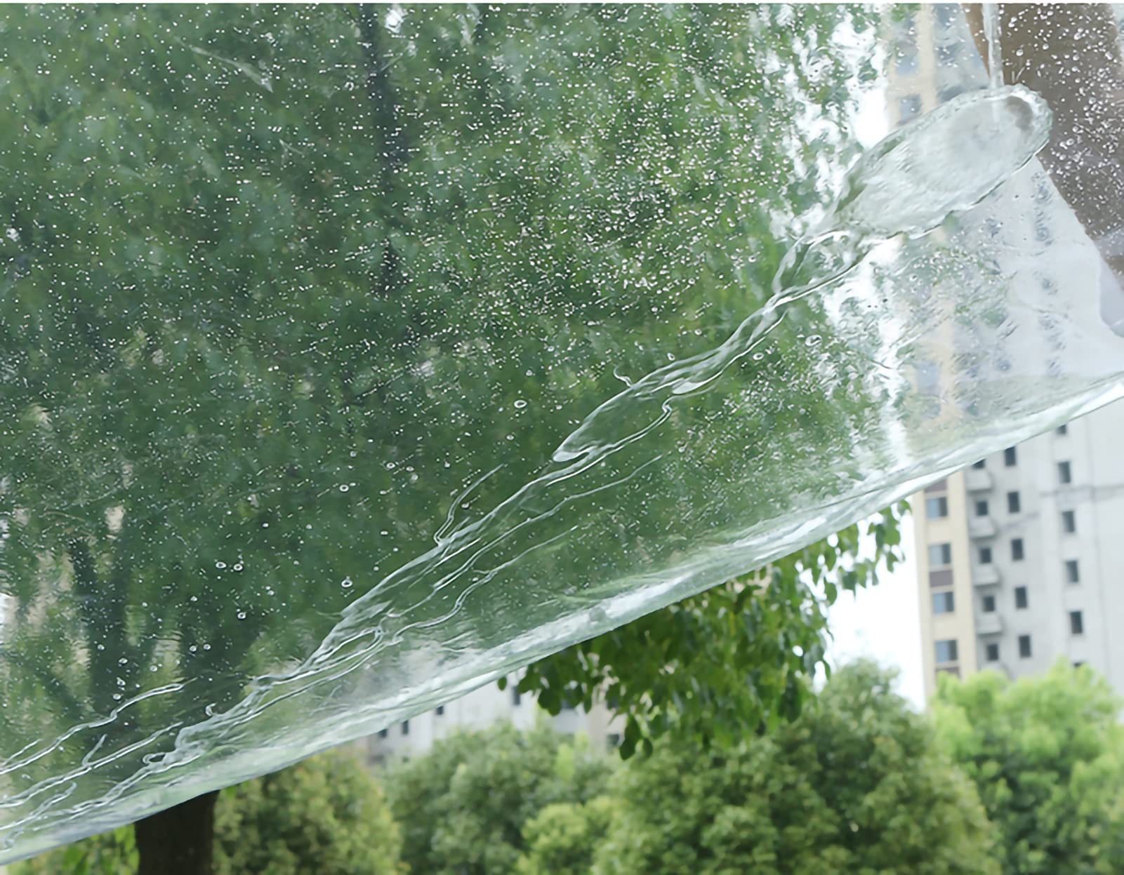 Heavy Duty Clear Waterproof PVC Tarp 0.3mm Thick with Reinforced Grommets - Tear Resistant Cover for Camping, Greenhouse, Car, Patio, Pavilion (2x6M/6.6x19.7ft) - Perfect for Outdoor Protection, Emergency Shelter & Equipment Covering