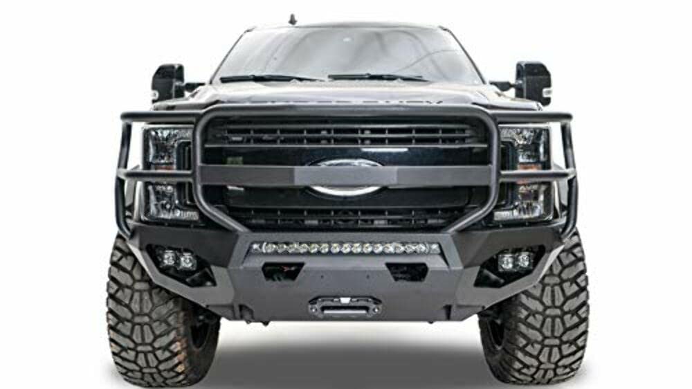 Fab Fours HD Matrix Front Bumper with Full Grill Guard for 2010-2018 Ram 2500/3500 (2019 Classic) - Black (DR10-X2950-1) | Off-Road Protection & Truck Accessories