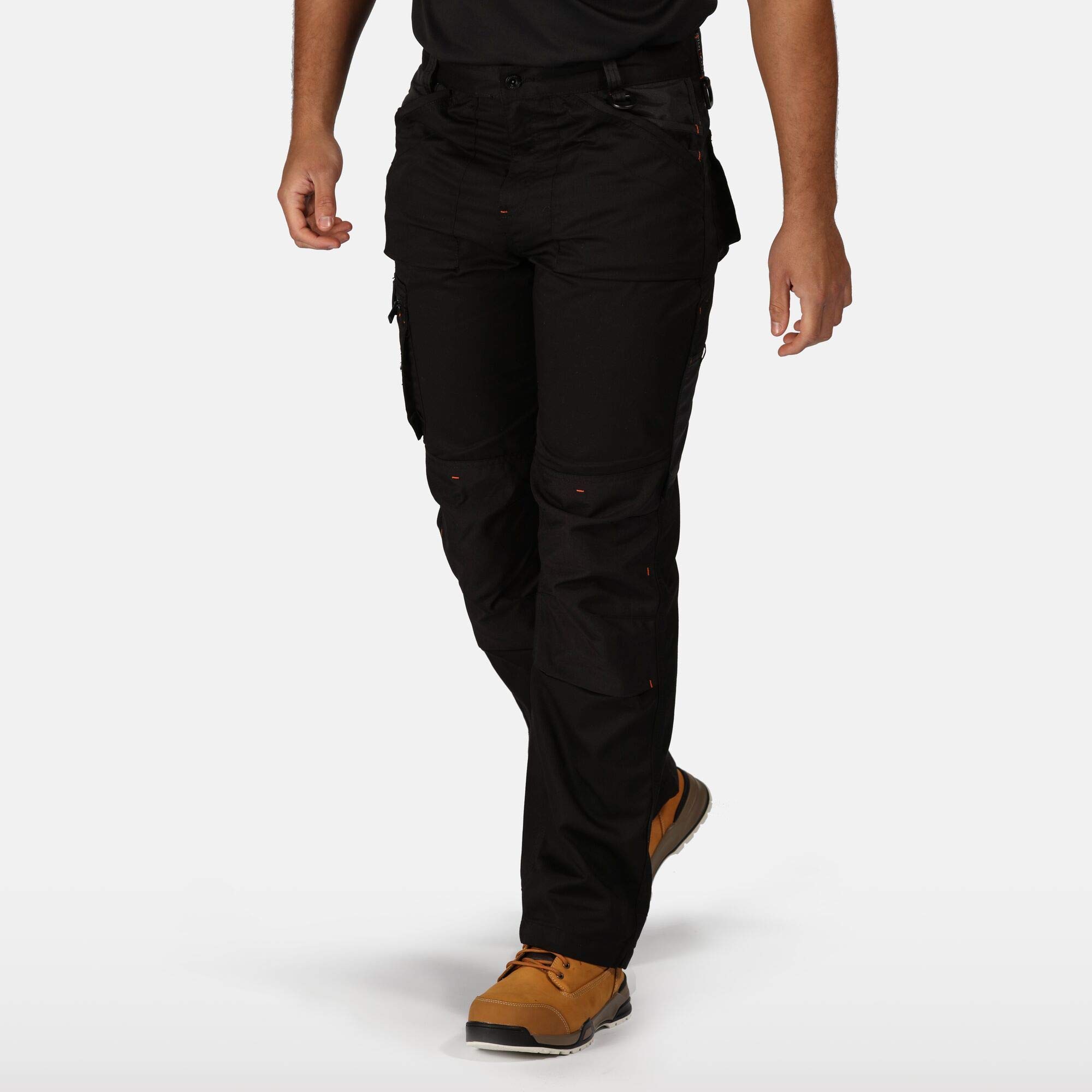 Regatta Men's Incursion Work Trousers 32L Iron Black - Durable Work Pants for Construction, Landscaping & Outdoor Jobs