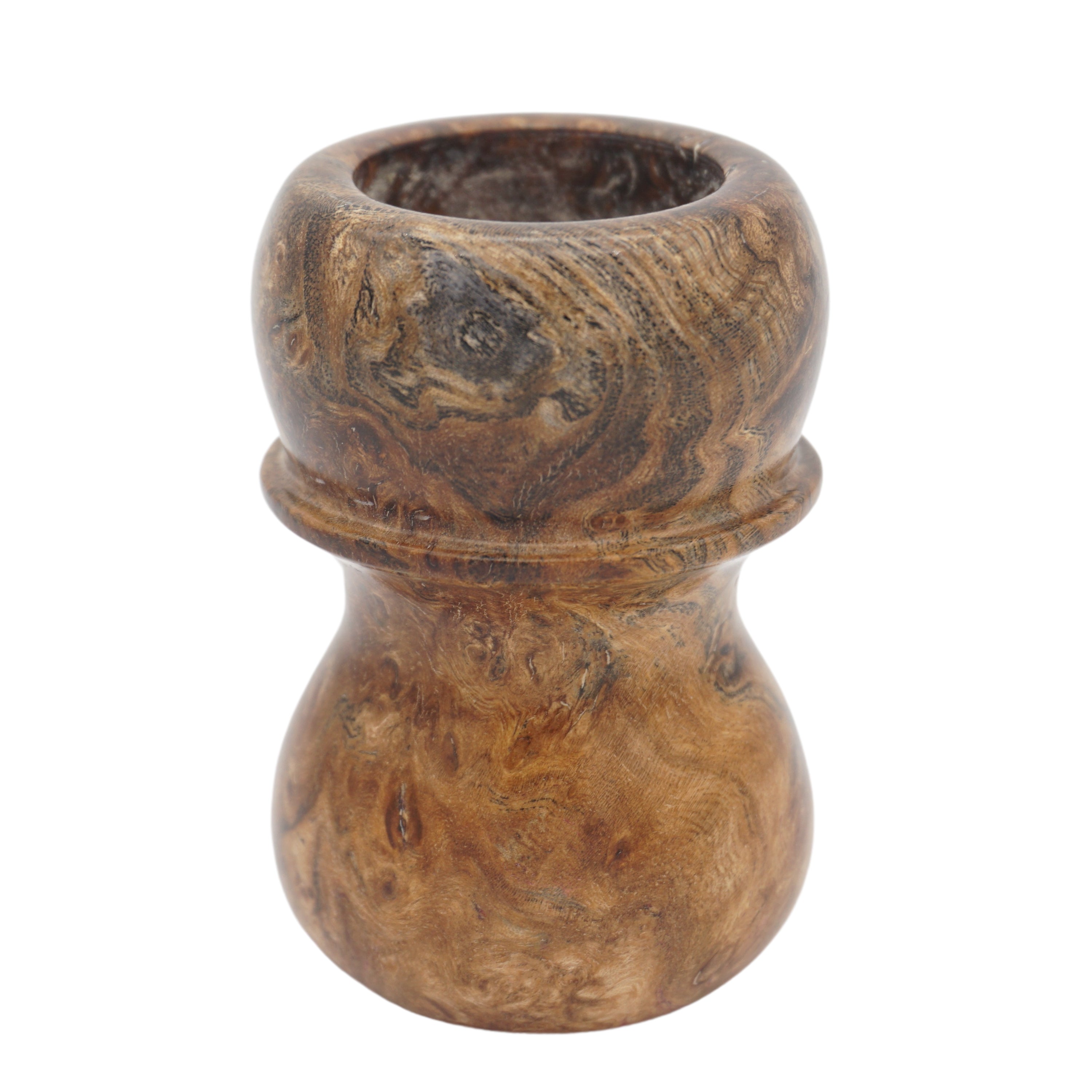 Premium Stabilized Elm Burl Wood Handmade Shaving Brush Handle - Fits 24mm & 26mm Knots - Perfect for Wet Shaving, Grooming Kits & Luxury Men's Gifts
