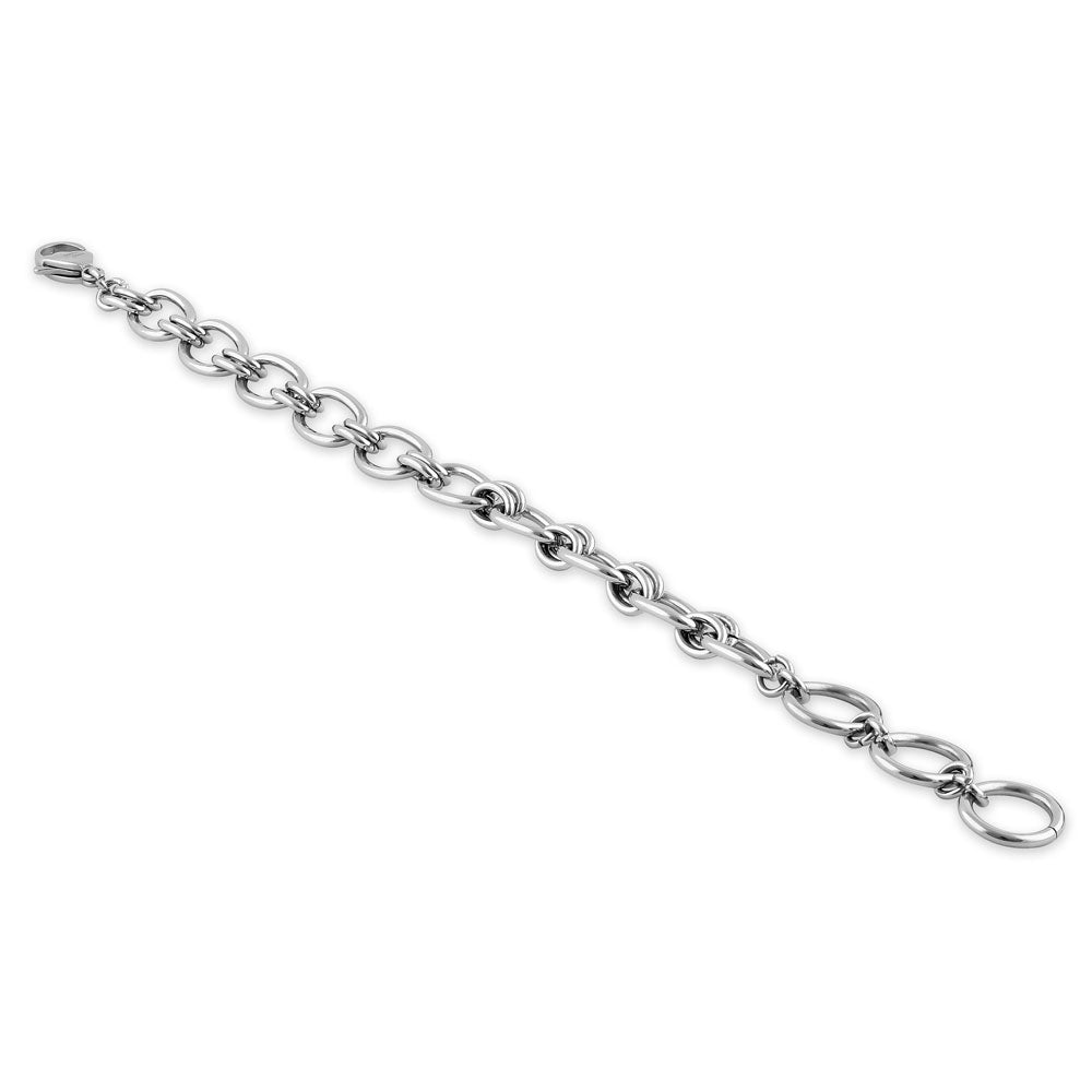 Stainless Steel Oval Link Bracelet for Women - Elegant & Durable Jewelry Gift for Everyday Wear, Parties & Special Occasions