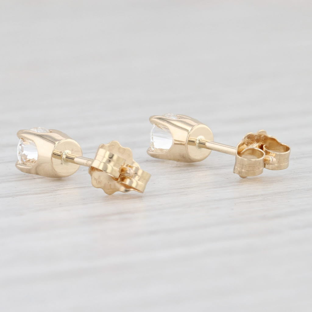 0.47ctw VS2 Diamond Stud Earrings in 14k Yellow Gold - April Birthstone Solitaire Earrings for Women - Perfect for Weddings, Anniversaries & Everyday Elegance