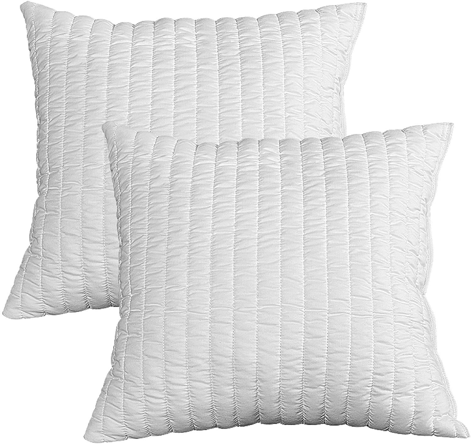 Evergreenweb – 2 Pack 60x60cm Memory Foam Pillows for Neck Pain Relief, Soft Goose Down Effect, OEKO-TEX® Certified, Perfect for Bed & Sofa – Ideal for Cervical Support & Comfortable Sleep