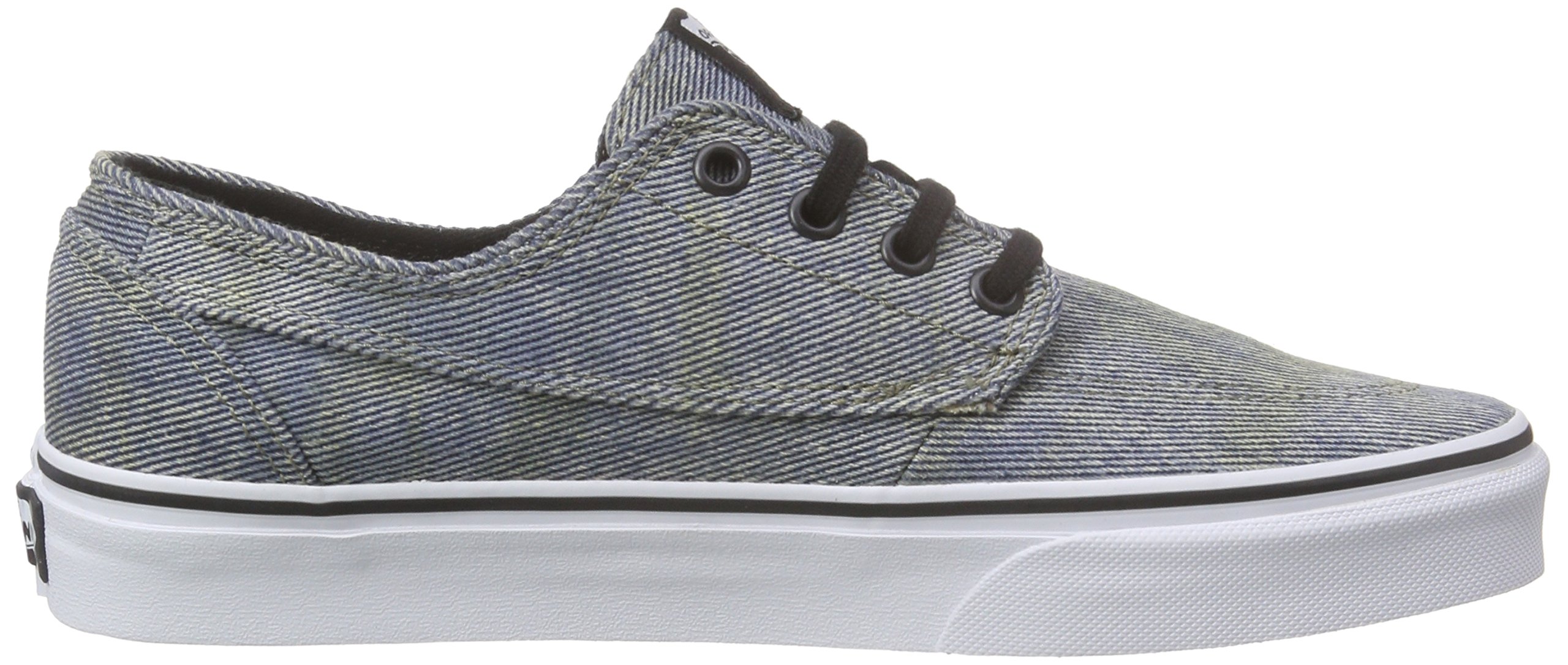 Vans Men's Low-Top Sneakers - Black Acid Denim Blue Black | US Size 6.5 | Casual Skate Shoes for Streetwear & Everyday Comfort