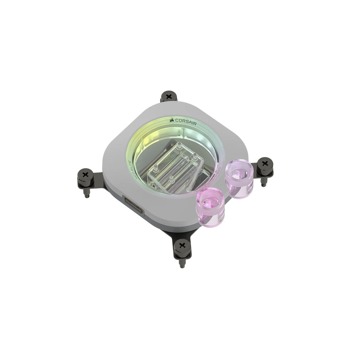 Corsair XC7 Elite CPU Water Block - Compatible with Intel LGA 1700 & AMD AM4/AM5 Sockets - High Performance Liquid Cooling Solution - Perfect for Gaming PCs and Workstation Builds (White)