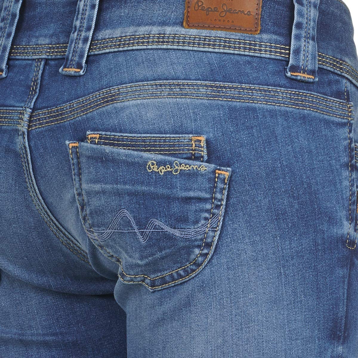Pepe Jeans Venus Women's Straight Jeans - Blue Denim Pants Size US 33/34 (EU 42/44) - Comfortable & Stylish for Casual Wear, Office & Night Out