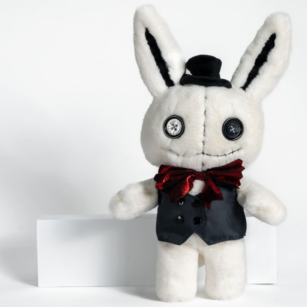 Victorian McGee's White Rabbit Plush Toy - Soft & Cuddly Stuffed Animal for Kids, Collectors & Home Decor | Perfect Gift for Birthdays, Christmas & Nursery Decorations