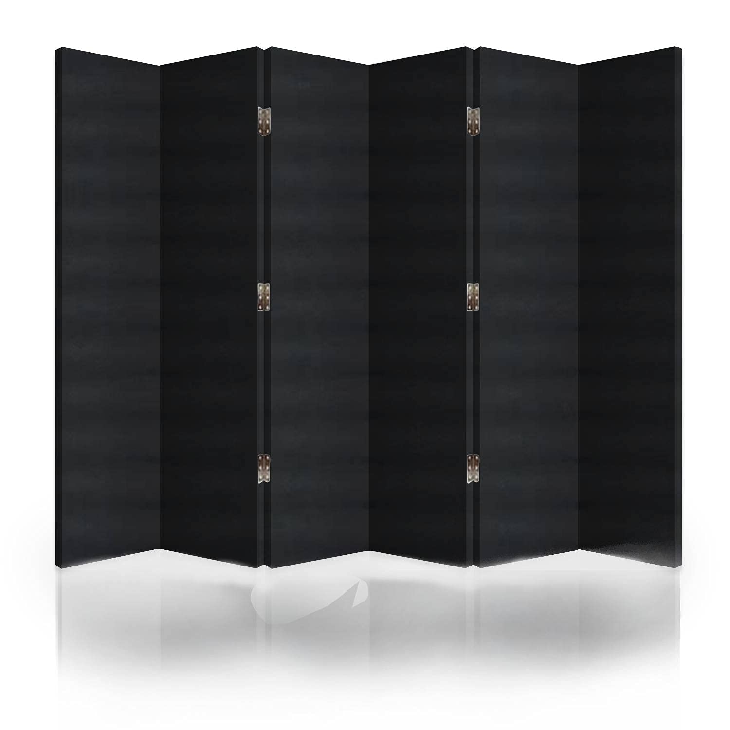 Bohemian Canvas Room Divider Screen - 6 Panel Folding Privacy Partition with Wavy Watercolor Pattern | Multi-Color Wave Design for Bedroom, Office & Studio Separation