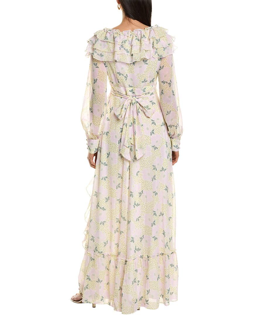 Ted Baker Frilled Maxi Dress for Women | Elegant Long Floral Summer Dress | Perfect for Weddings, Parties & Beach Vacations