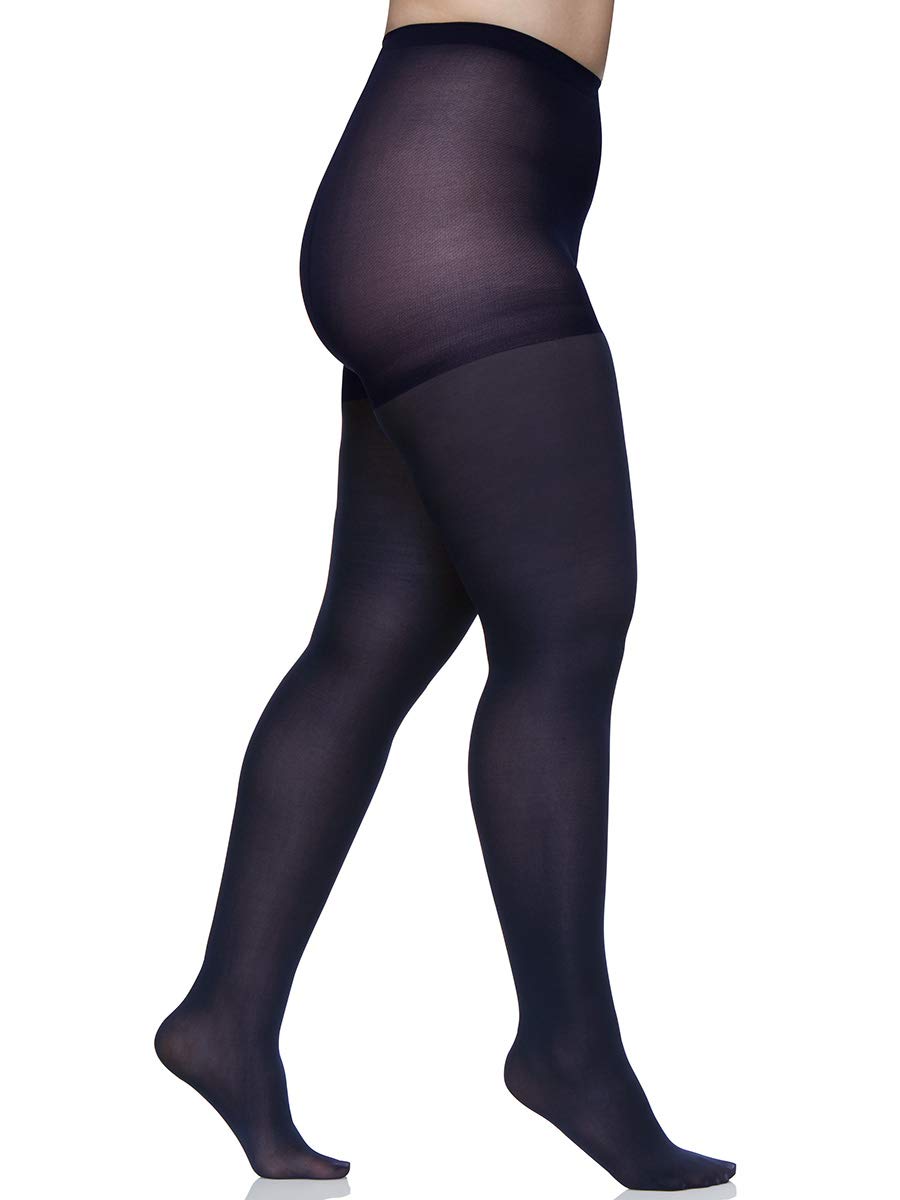 Berkshire Women's 4808 Queen Microfiber Opaque Tights - Soft & Comfortable for Everyday Wear, Work, and Formal Occasions
