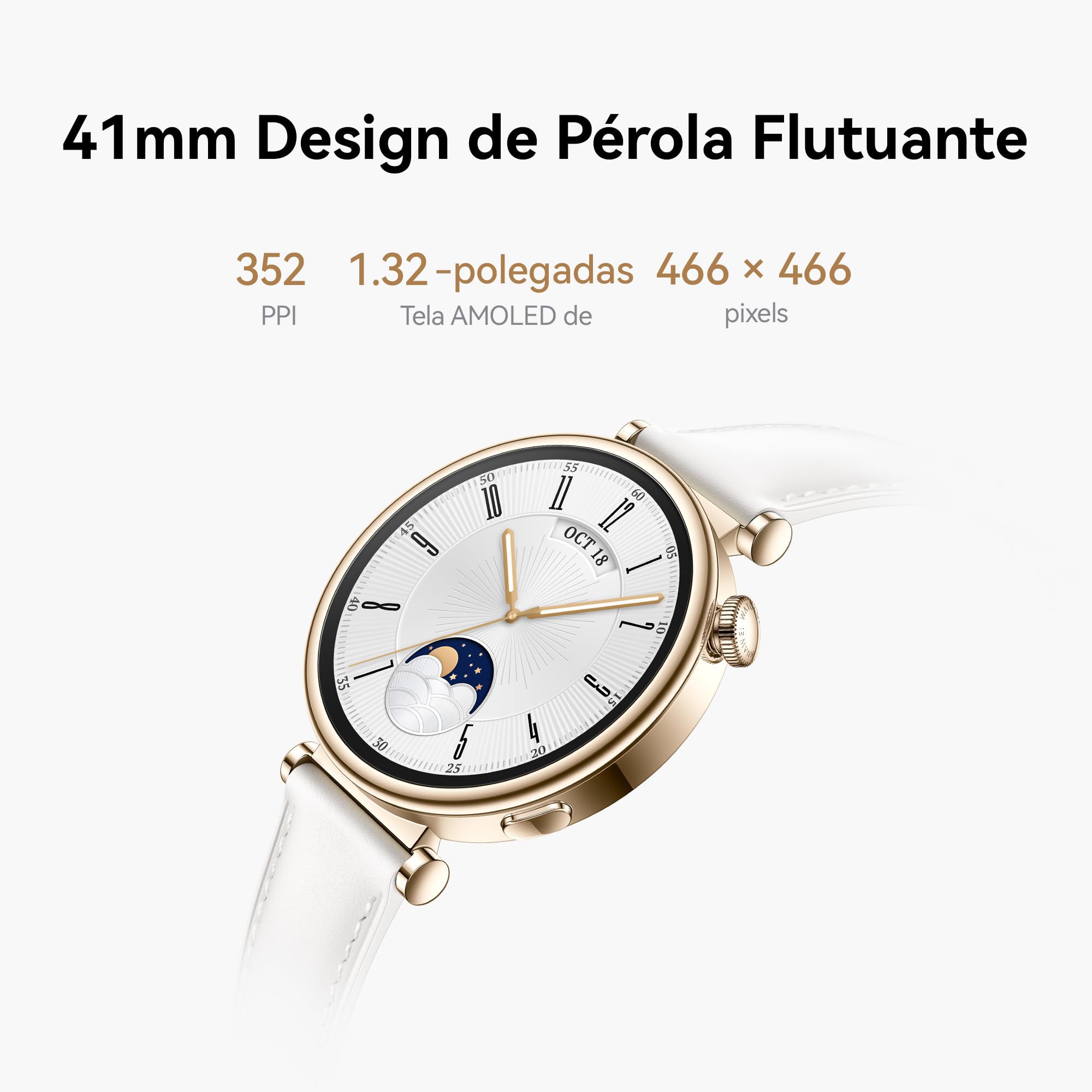 HUAWEI Watch GT 4 41mm Smartwatch - 7-Day Battery Life, Scientific Calorie Tracking, Heart Rate & Arrhythmia Monitoring, iOS/Android Compatible (White) | Perfect for Fitness, Workouts & Daily Health Tracking