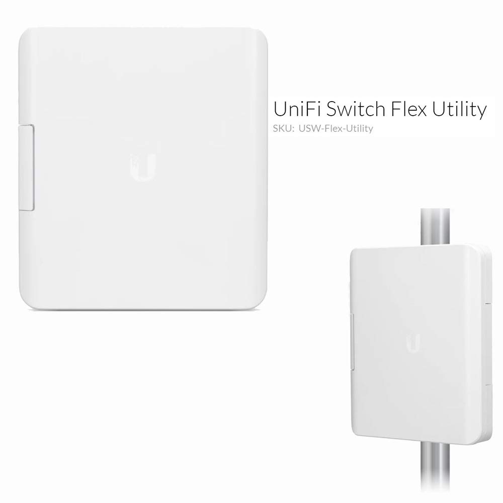 UniFi Switch Flex USW-Flex 5-Port Gigabit PoE Switch | Layer 2 Network Switch | IP54 Rated Wall Mount | White Plastic Design | Ideal for Home Office & Small Business Networking