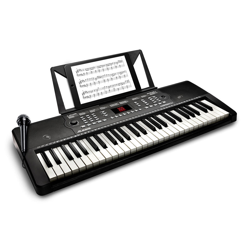 Alesis 54-Key Electric Keyboard with Built-in Speakers & Microphone - Perfect for Beginners, Home Practice & Music Studio Recording