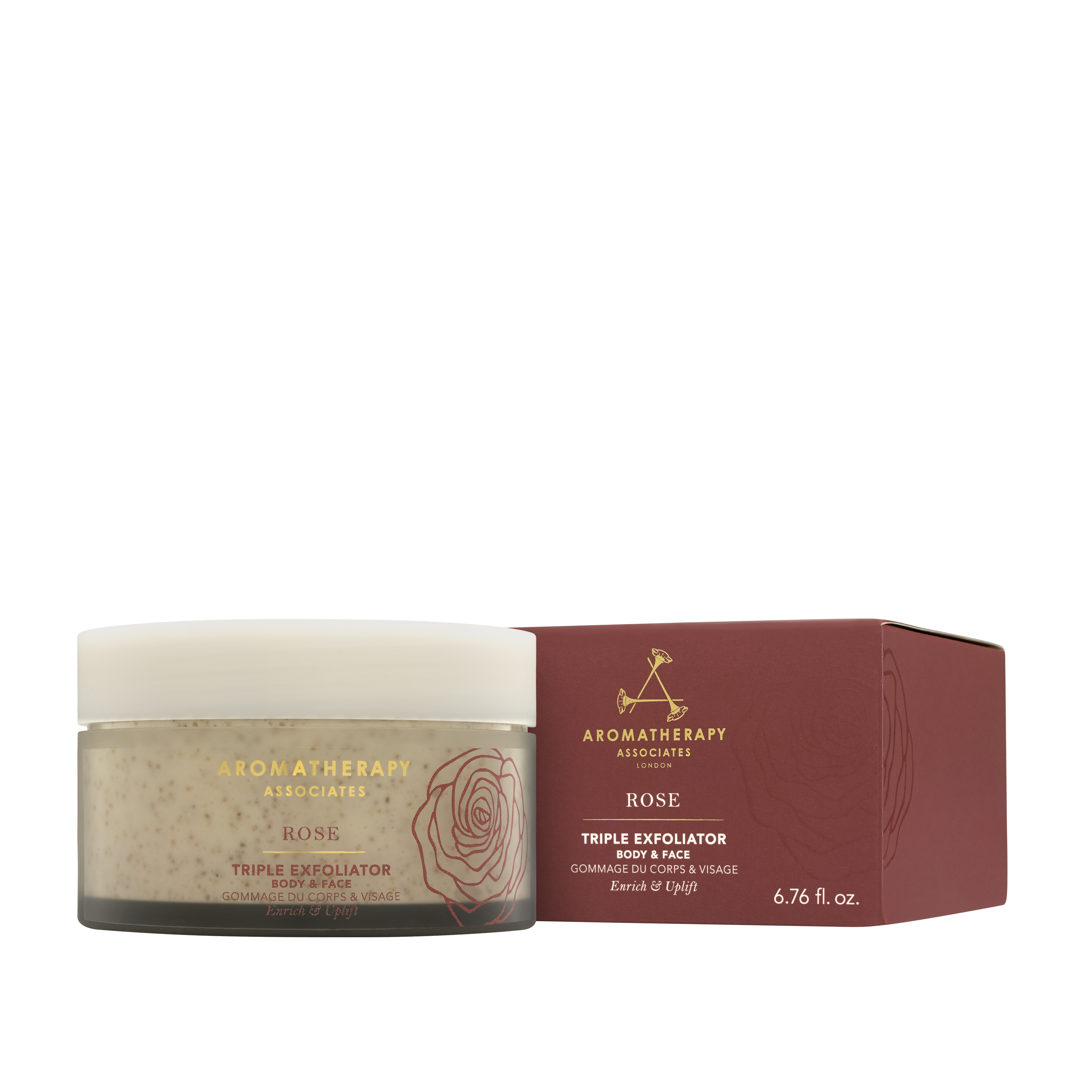 Rose Triple Exfoliator Facial Scrub - Gentle 3-in-1 Face Cleanser for Smooth Skin | Perfect for Daily Skincare Routine & Spa Night Self-Care