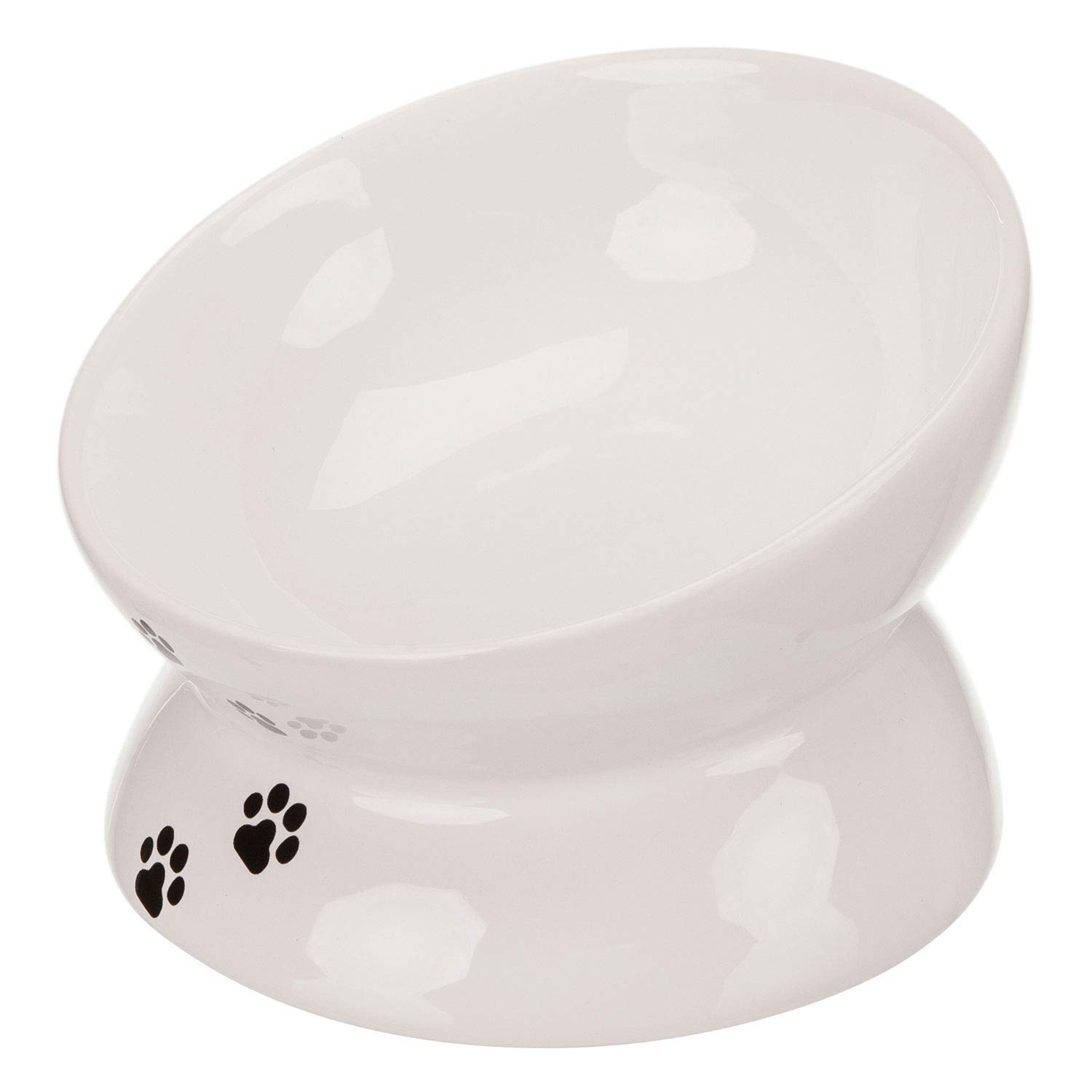 Premium Ceramic Cat Feeder with Non-Slip Base - Elevated Cat Bowl for Healthy Digestion - Perfect for Kittens & Adult Cats - Ideal for Home, Kitchen, or Pet Feeding Station