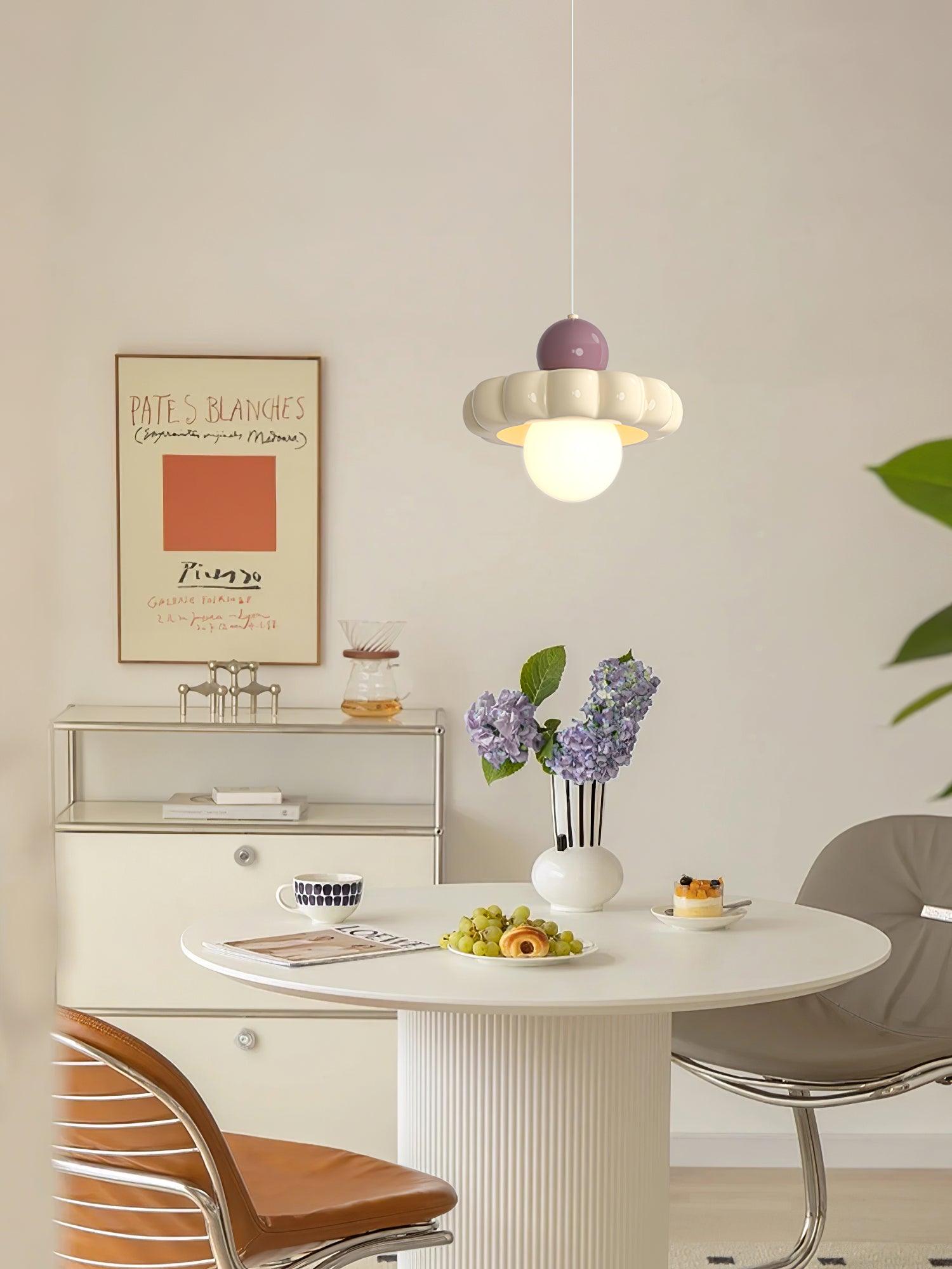 Stylish Cream Cloud Pendant Lamp - Modern Hanging Light Fixture for Bedroom, Living Room & Dining Room Decor