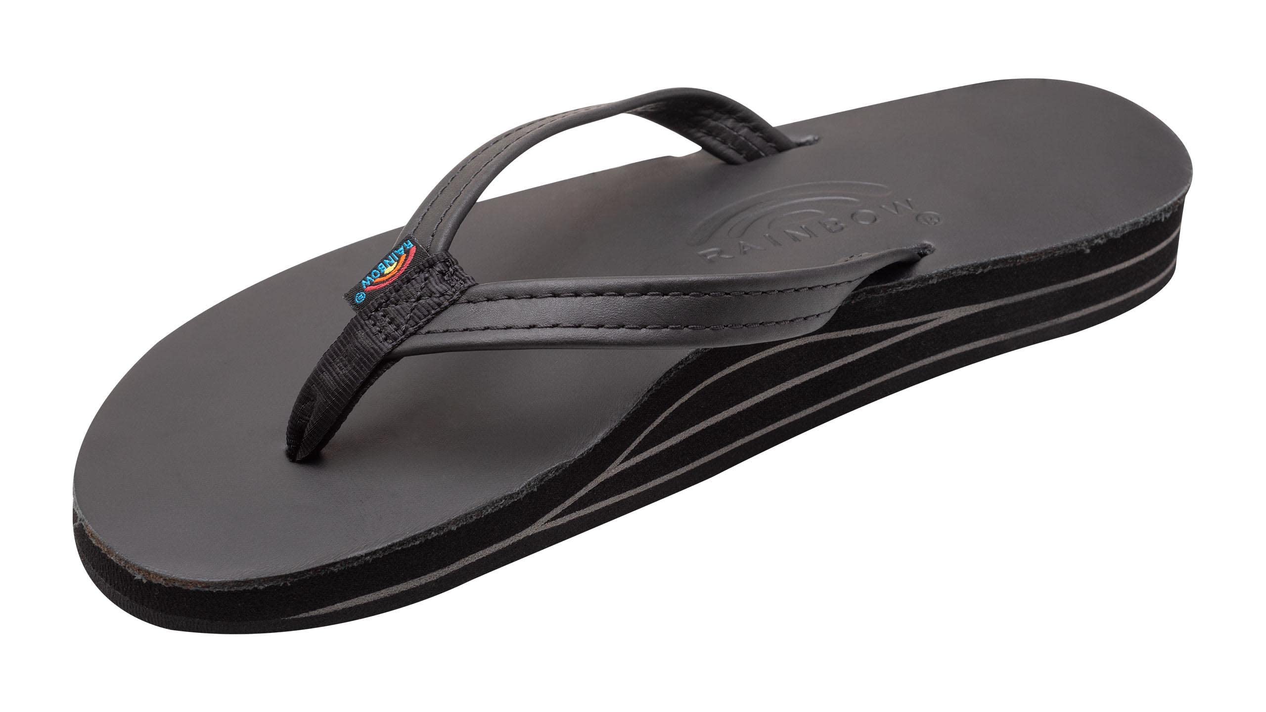 Rainbow Sandals for Women - Double Layer Leather Sandals with Arch Support & Narrow Straps | Comfortable Casual & Beach Footwear for Summer Outings